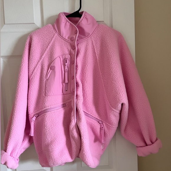 SOLD Free People Hit the Slopes Jacket in Prism Pink - Picture 3 of 6